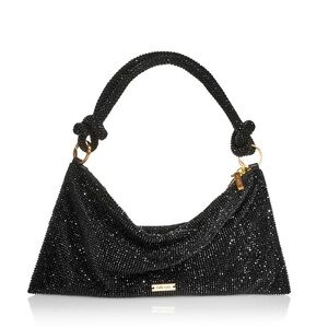 Cult Gaia Black and Gold Clutch with Sparkly Texture